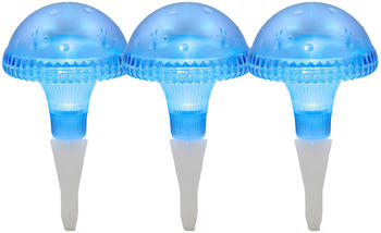 Konstsmide 3er-Set LED Solarleuchten ASSISI blau H27,5cm (7663-400-3)