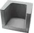 Diephaus Beton U-Stein Eckausführung grau 40 x 40 x 40 cm