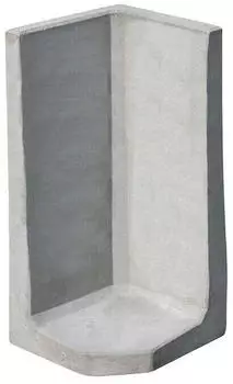 Diephaus L-Stein Eck Winkelstein grau 100x50x7 cm