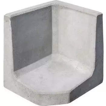 Diephaus L-Stein Eck Winkelstein grau 40x40x7 cm