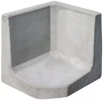 Diephaus L-Stein Eck Winkelstein grau 40x50x7 cm