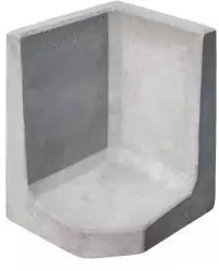 Diephaus L-Stein Eck Winkelstein grau 60x40x7 cm