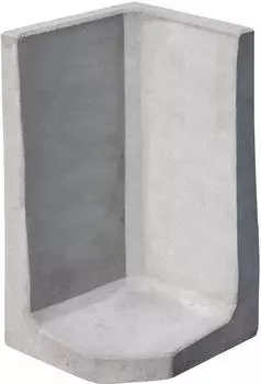Diephaus L-Stein Eck Winkelstein grau 80x50x7 cm