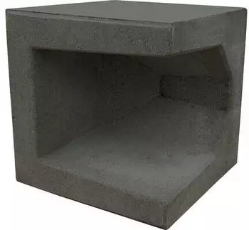 Diephaus Beton U-Stein Eckausf&uuml;hrung anthrazit 40 x 40 x 40 cm