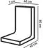 Diephaus L-Stein 80 x 40 x 40 x 7 cm anthrazit