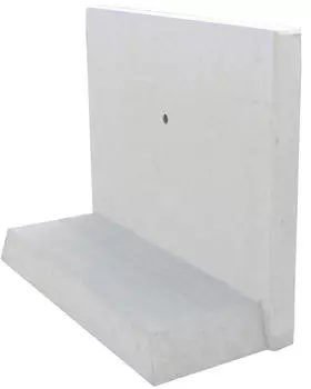 Diephaus L-Stein bewehrt 80 x 100 x 45 x 8 cm grau