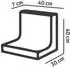 Diephaus L-Stein 40 x 40 x 30 x 7 cm anthrazit