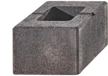 KANN Mauerstein Lindeza 20 x 20 x 15 cm vulkan-anthrazit