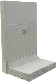 EHL St&uuml;tzwinkel L-Stein 50 x 155 cm Wandst&auml;rke 12 cm grau