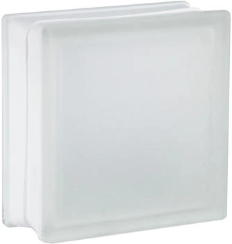 Fuchs Design Glasstein Riva weiß 2-seitig satiniert 19 x 19 x 8 cm