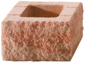 KANN Bruchsteinmauer Halbelement Sandstein 25 x 25 x 15 cm