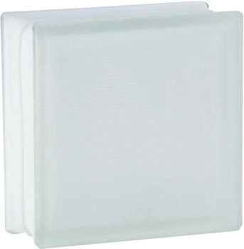 Fuchs Design Glasstein Samba weiß 2-seitig satiniert 19 x 19 x 8 cm