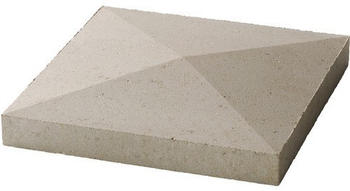 Weserwaben Pfeilerabdeckung Spitzdach 45 x 45 cm grau