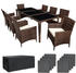 TecTake Monaco 8+1 mit Schutzhülle 57x61x86,5cm