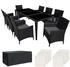 TecTake Monaco 8+1 mit Schutzhülle 57x61x86,5cm