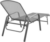 vidaXL Sonnenliegen 2 Stk. mit Tisch Stahl Anthrazit