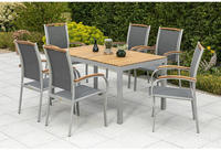 MERXX Garten-Essgruppe "Siena" Set, 7 Stk. tlg. mit ausziehbaren Tisch