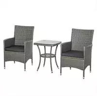 Outsunny - Garten-Bistroset - B60 x T58,5 x H89,5 cm - grau