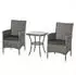 Outsunny 3-tlg. Balkonmöbel Set Polyrattan Grau