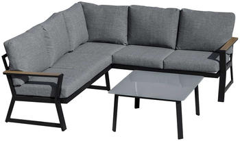 Outsunny 3-tlg. Balkonmöbel Set Sofa mit Kissen L-Form Outdoor