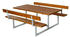 Plus A/S Basic Picknicktisch mit 2 Rückenlehnen 177 x 184 x 73 cm teakfarben