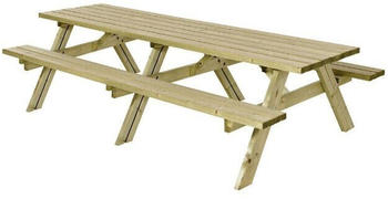 Plus A/S Picknicktisch mit Klappsitzen Kiefer-Fichte 300 cm unbehandelt