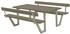 Plus A/S Wega Picknicktisch mit 2 Rückenlehnen Kiefer-Fichte 177 cm graubraun