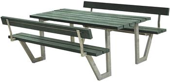 Plus A/S Wega Picknicktisch mit 2 Rückenlehnen Retex Upcycling 177 cm grün