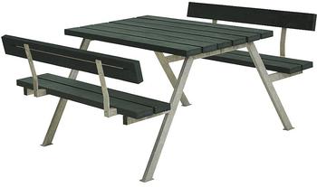 Plus A/S Alpha Picknicktisch mit 2 Rückenlehnen Retex Upcycling 118 x 185 x 73 cm grün