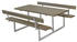 Plus A/S Basic Picknicktisch mit 2 Rückenlehnen Kiefer-Fichte 177 x 184 cm graubraun