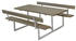 graubraun: Plus A/S Basic Picknicktisch mit 2 Rückenlehnen Kiefer-Fichte 177 x 184 cm