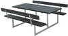 Plus A/S Basic Picknicktisch mit 2 Rückenlehnen Retex Upcycling 177 x 184 cm grau