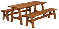 PLUS Sitzbank "Country Plankengarnitur" 3 Stk. tlg. Besteht aus: Tisch und 2...