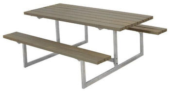 Plus A/S Basic Picknicktisch Kiefer-Fichte 177 x 160 x 73 cm graubraun