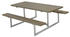 graubraun: Plus A/S Basic Picknicktisch Kiefer-Fichte 177 x 160 x 73 cm