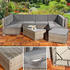 Mucola Lounge Set 3 tlg. Rattan grau (50001777)