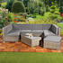Mucola Lounge Set 3 tlg. Rattan grau (50001777)