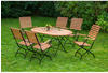 Merxx Gartenmöbel-Set Schlossgarten 7-tlg. Braun inkl. Tisch und hoher Rückenlehne