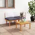 vidaXL 2-tlg. Garten-Lounge-Set mit Kissen Massivholz Akazie (316266)