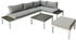 Gartenfreude Aluminium-Lounge Ambience Zwei- u. Dreisitzer Hocker Tisch Weiß