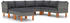 vidaXL Garten-Lounge-Set (8-tlg) grau
