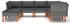 vidaXL Garten-Lounge-Set (8-tlg) grau