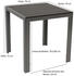 DEGAMO Garnitur SORANO 5-tlg. mit Tisch 70x70cm Aluminium/Kunstholz/Kunstgewebe schwarz (77656850)