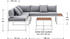 Juskys Gartenmöbel Lounge St. Tropez weiß-braun (23819)