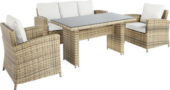 Trend Line Sarino Lounge Set inkl. Auflagen Kunststoffgeflecht braun