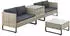 Juskys Santorini Lounge Set Rattan grau-creme
