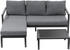 Outflexx 3-Sitzer Sofa inkl. Hocker und Beistelltisch Alu anthrazit (PSB1009)