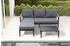 Outflexx 3-Sitzer Sofa inkl. Hocker und Beistelltisch Alu anthrazit (PSB1009)