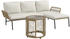 Outsunny 3-tlg. Rattan Gartenmöbel-Set Weiß (860-329V00CW)