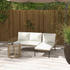 Outsunny 3-tlg. Rattan Gartenmöbel-Set Weiß (860-329V00CW)